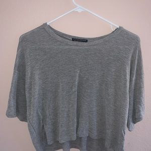 brandy melville grey crop top